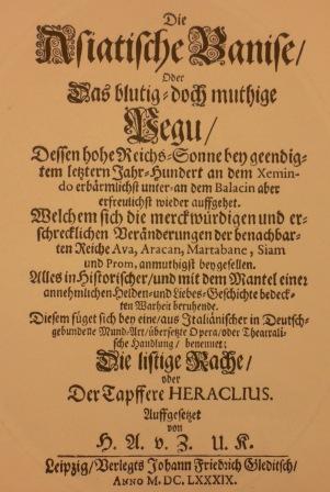 Titelblatt der Erstausgabe (1689)