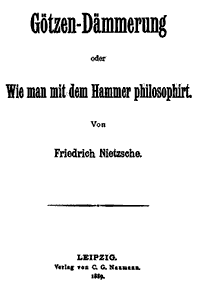 Titelblatt "Götzendämerung" (1888)